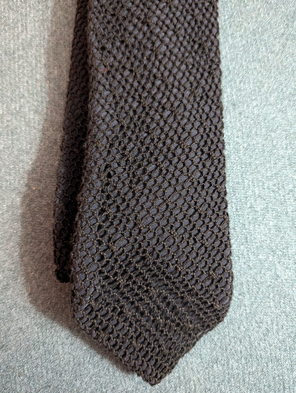 Marwood Blue And Black Lace Skinny Tie